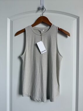 Splendid Women's Heathered Light Beige Sleeveless Tank Top